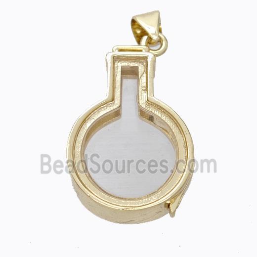 Copper Flagon Locket Pendant Gold Plated