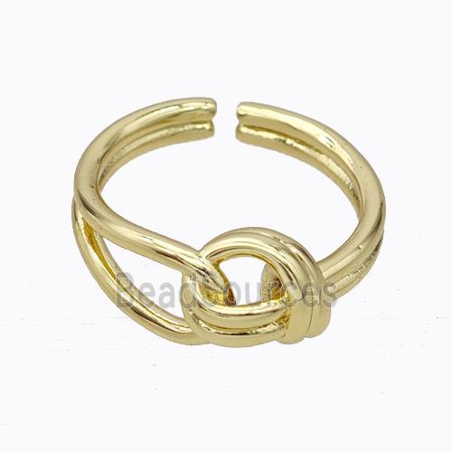 Copper Knot Ring Gold Plated