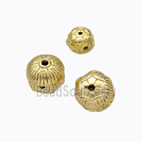 Copper Lotus Beads Gold Plated