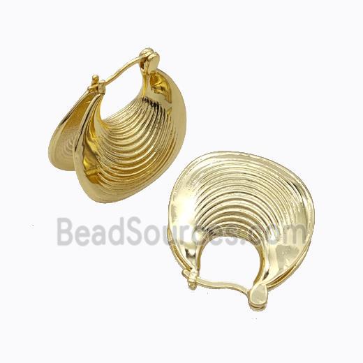 Copper Latchback Earrings Bag Gold Plated