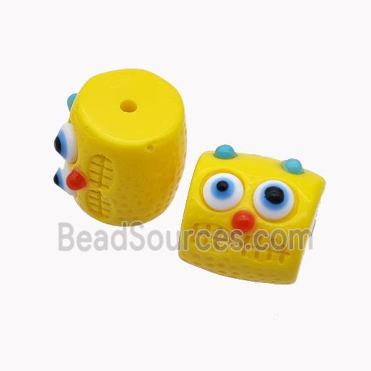 Yellow Resin Monster Beads