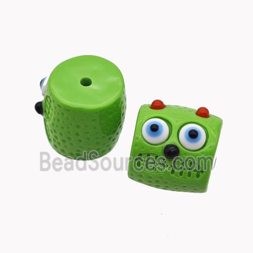 Green Resin Monster Beads