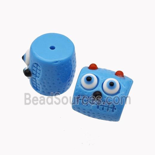 Blue Resin Monster Beads