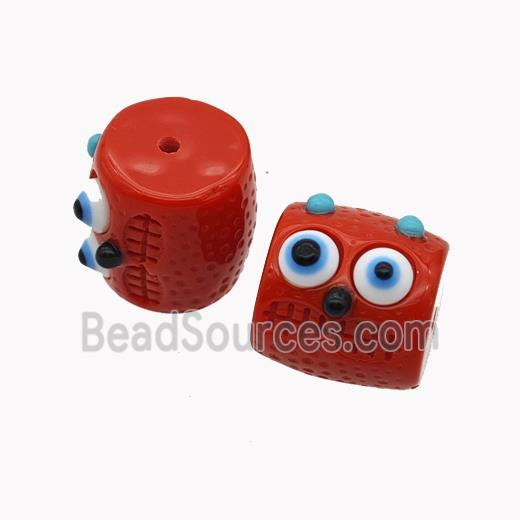 Red Resin Monster Beads