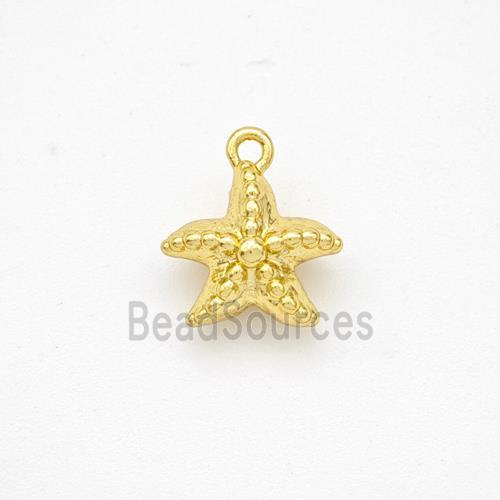 Copper Starfish Pendant Gold Plated