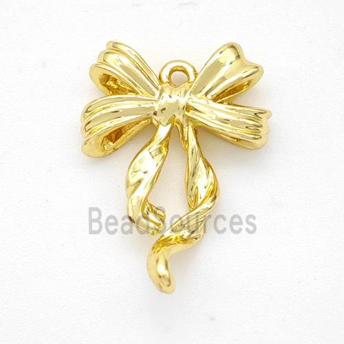 Copper Bowknot Pendant Gold Plated