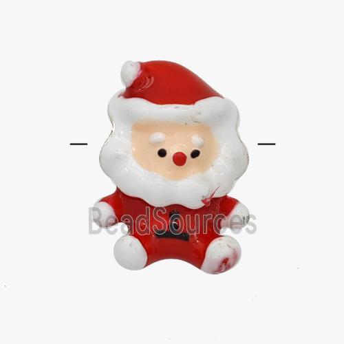 Santa Claus Charms Alloy Beads Large Hole Enamel