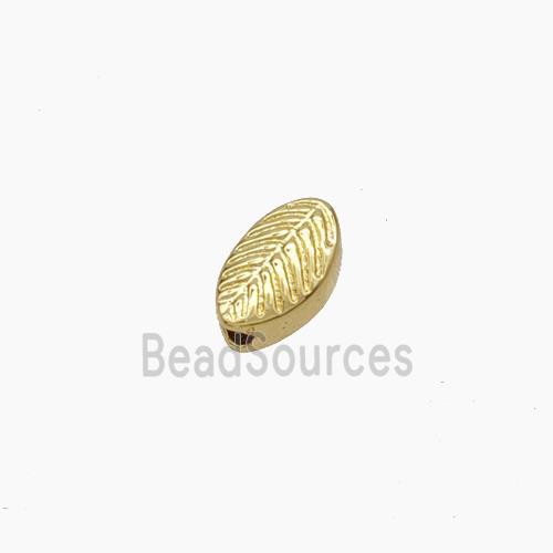 Copper Leaf Beads Gold Plated