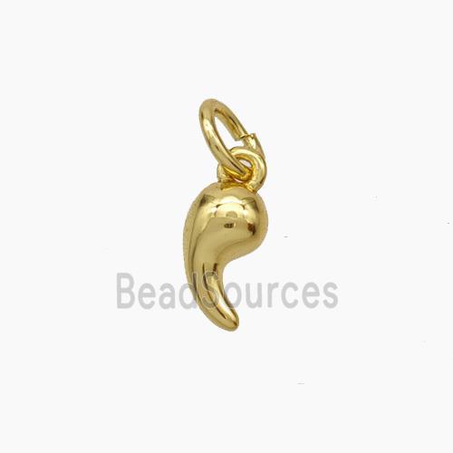 Copper Comma Pendant Gold Plated