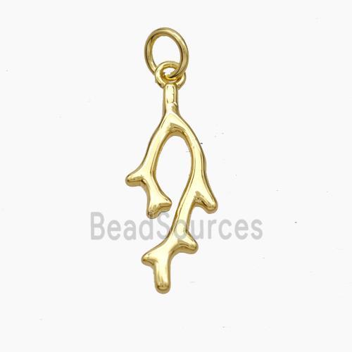 Copper Branch Pendant Gold Plated