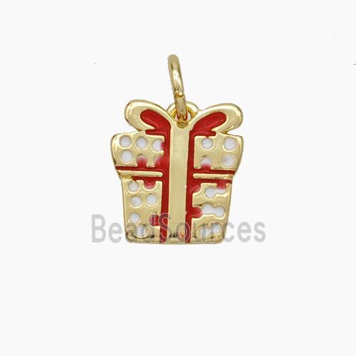 Christmas Gift Copper Pendant Enamel Gold Plated