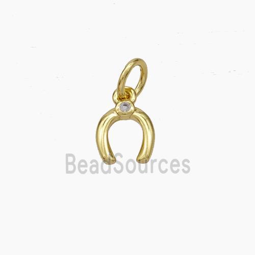 Copper Horseshoe Pendant Gold Plated