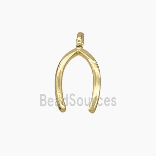 Copper Horseshoe Pendant Gold Plated