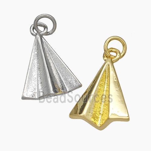 Paper Airplane Charms Copper Pendant Mixed
