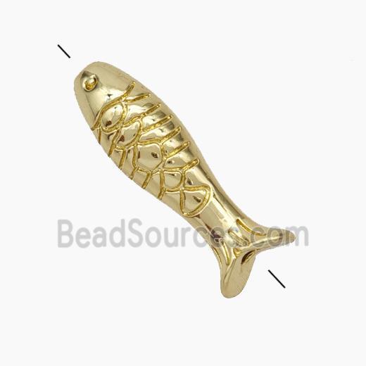 Copper Fish Beads Gold Plated