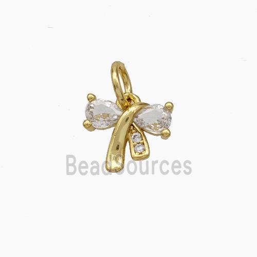Awareness Ribbons Charms Copper Pendant Pave Zirconia Gold Plated