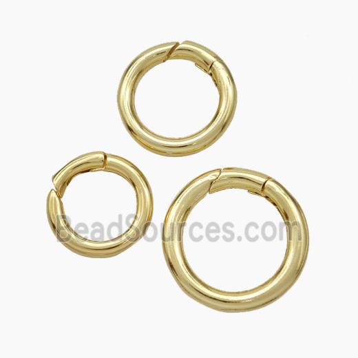 Copper Carabiner Clasp Circle Gold Plated