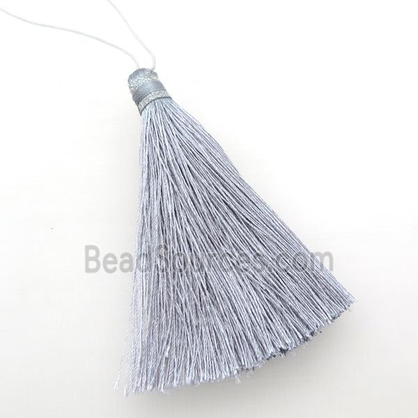 gray Nylon wire tassel pendants