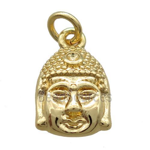 copper Buddha pendant, gold plated