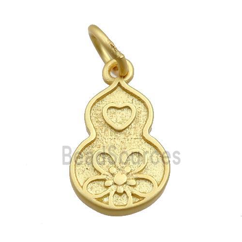 copper gourd pendant gold plated
