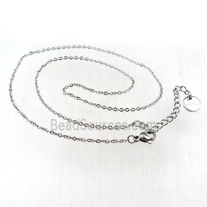Stainless Steel necklace, platinum plated