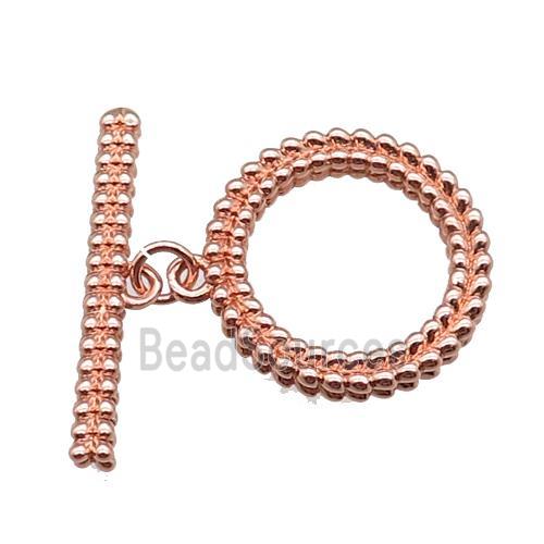 copper toggle clasp, rose gold