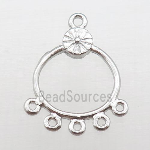 copper pendant, platinum plated