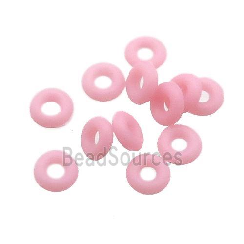 pink rubber spacer beads