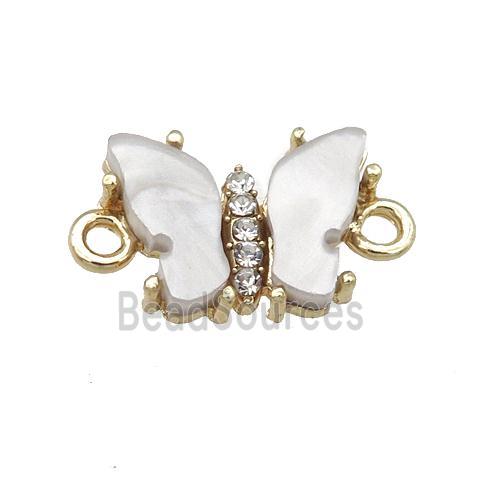 gray Resin Butterfly Connector, gold plated