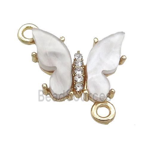 gray Resin Butterfly Connector, gold plated