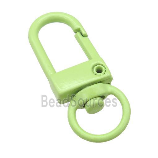 Alloy Carabiner Clasp with olive Lacquered Fired