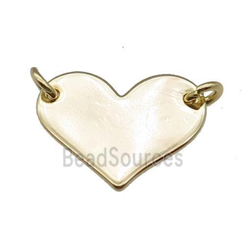 copper Heart pendant, gold plated