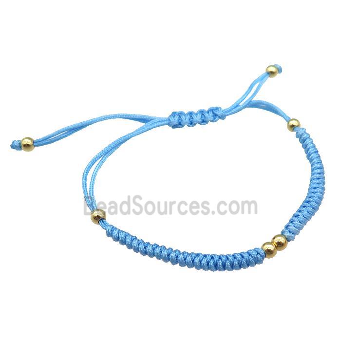 blue nylon braclet, adjustable