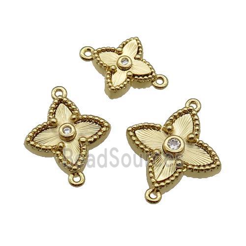 copper star connector, gold plated