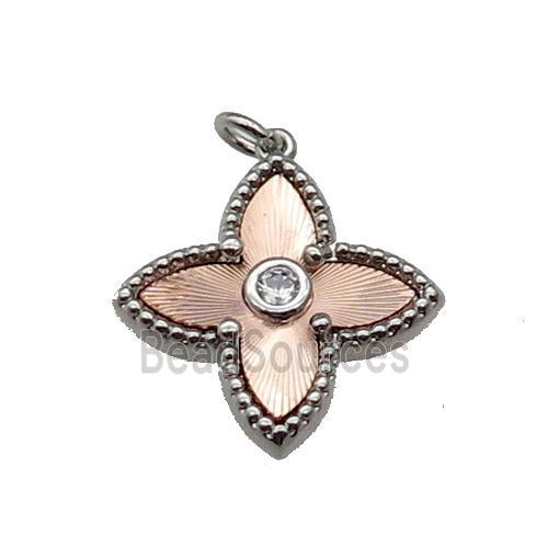 copper star pendant, rose gold