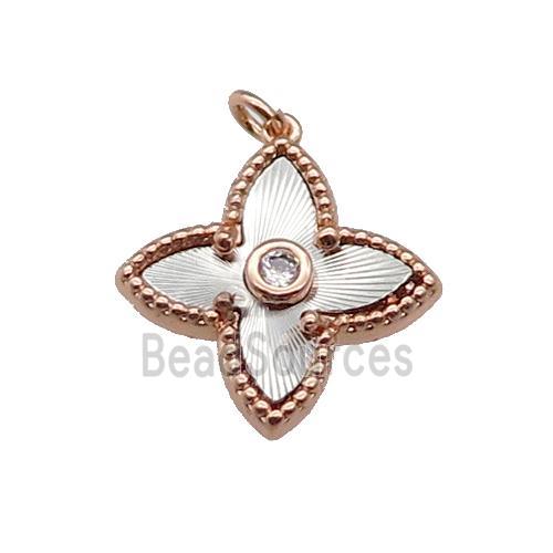 copper star pendant, platinum plated