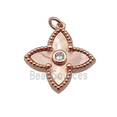 copper star pendant, rose gold