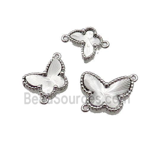 copper Butterfly connector, platinum plated