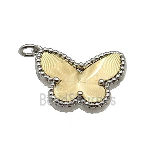 copper Butterfly pendant, gold plated