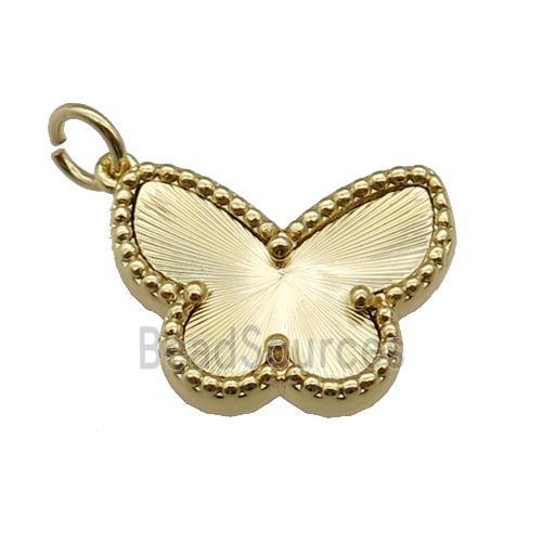 copper Butterfly pendant, gold plated