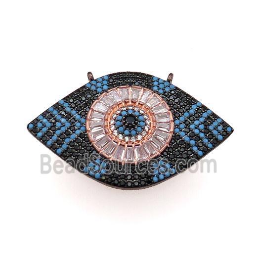 copper Eye pendant pave zircon, black gold