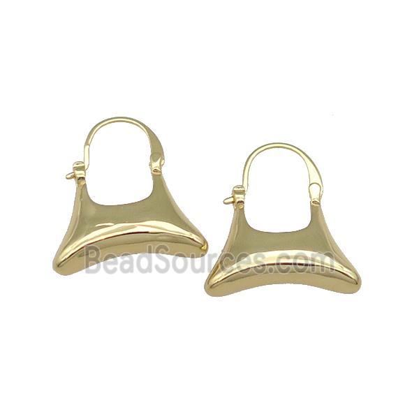 copper Hook Earring bag gold plated