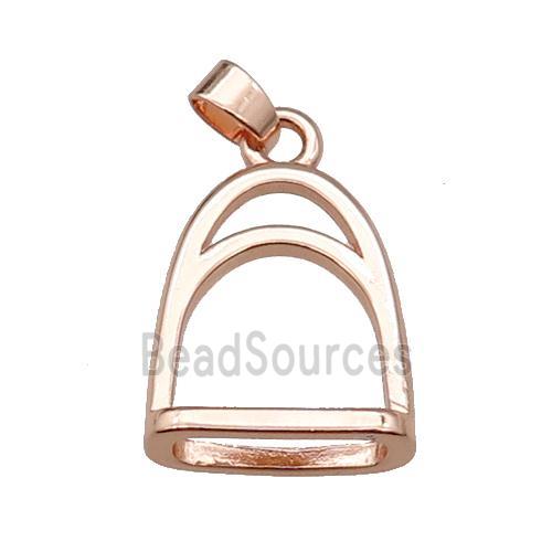 copper cage pendant rose gold