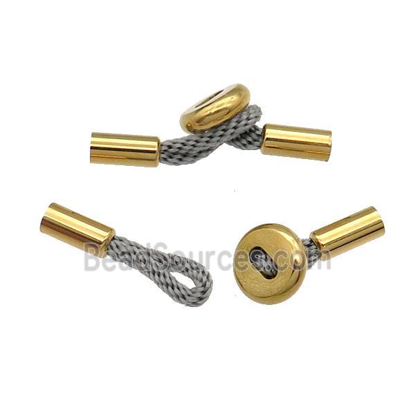 Stainless Steel CordEnd Clasp gold plated