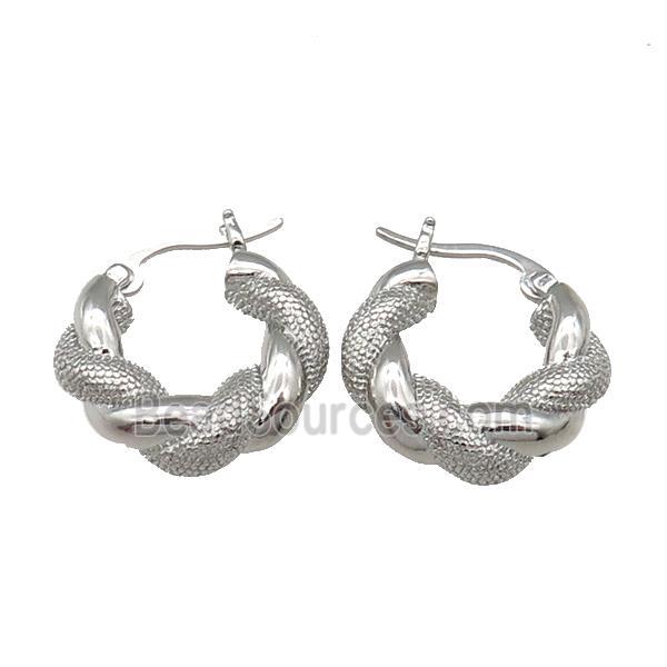 Copper Latchback Earring Platinum Plated