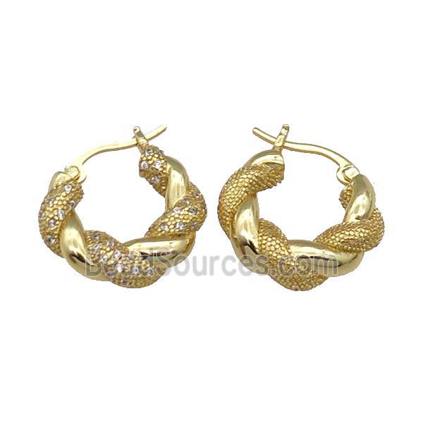 Copper Latchback Earring Gold Plated