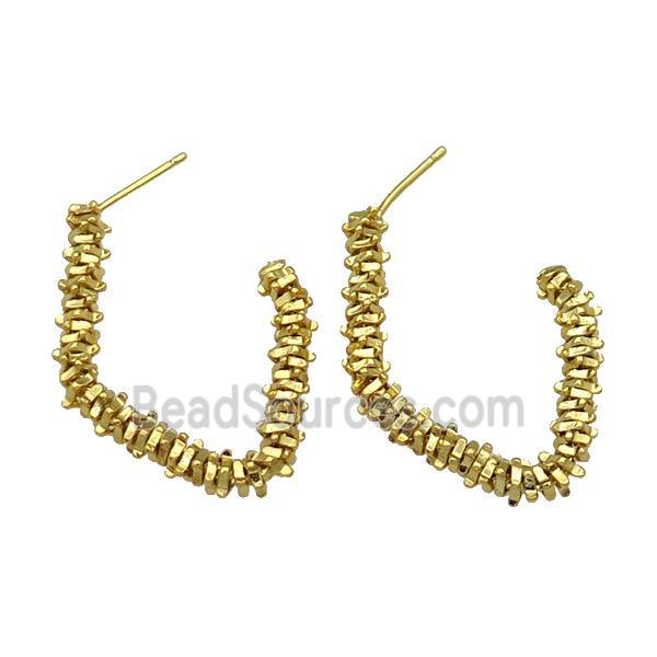 Copper Stud Earring Gold Plated