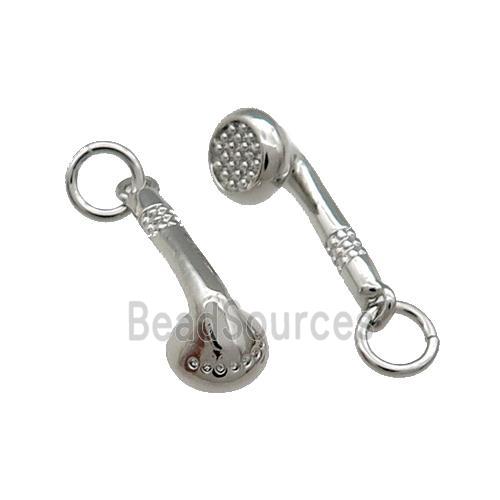 Copper ShowerHeads Charm Pendant Platinum Plated