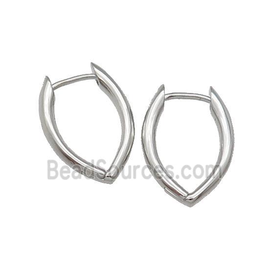 Copper Latchback Earring Platinum Plated