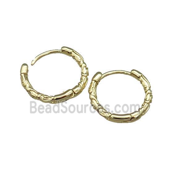 Copper Latchback Earring Gold Plated